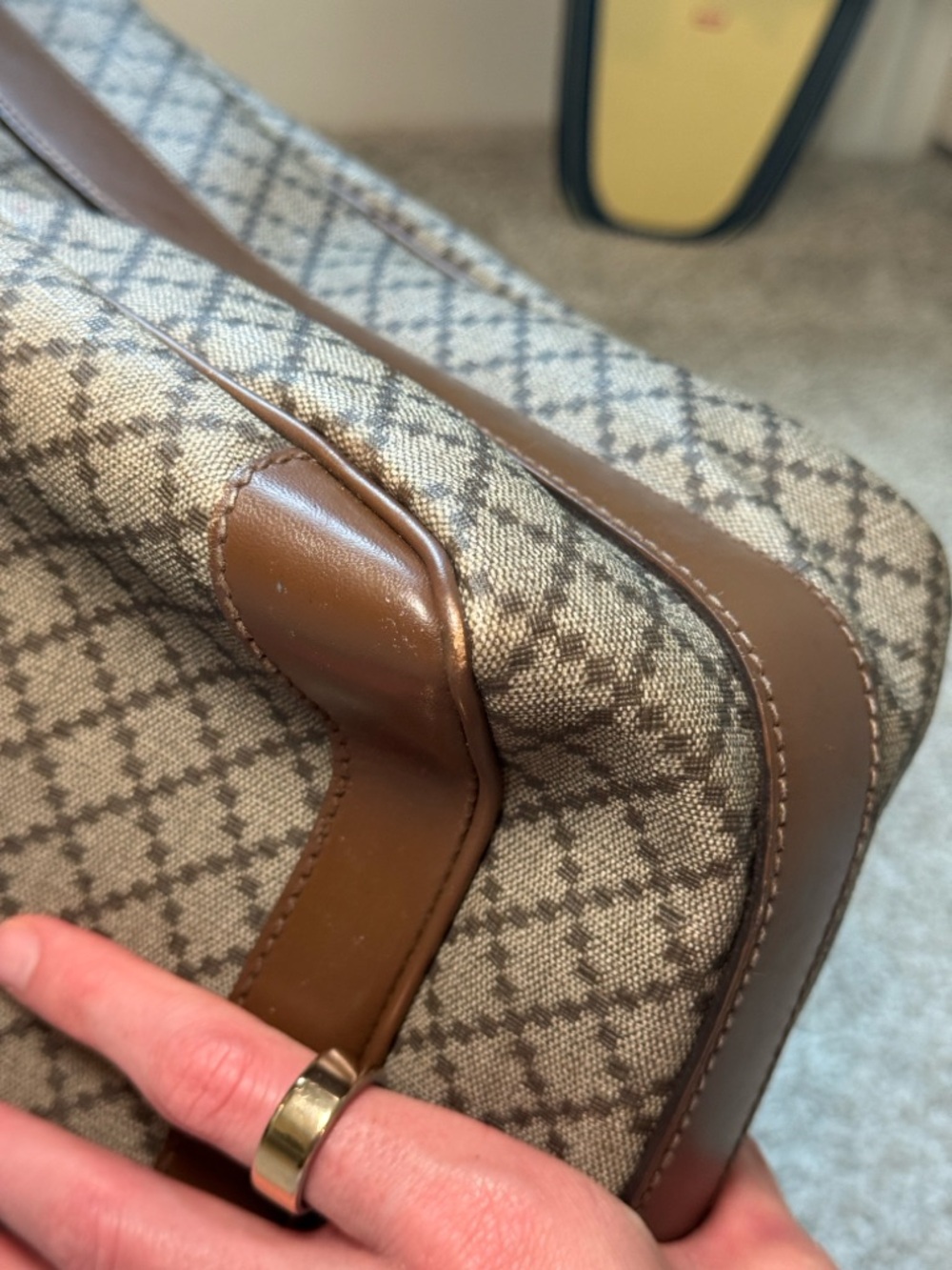 GUCCI Diamante Coated Canvas Messenger Bag - Picture 12 of 16